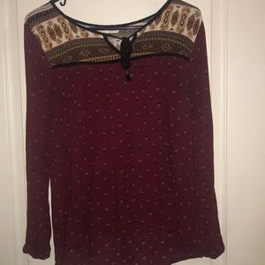 bohemian long sleeve shirt